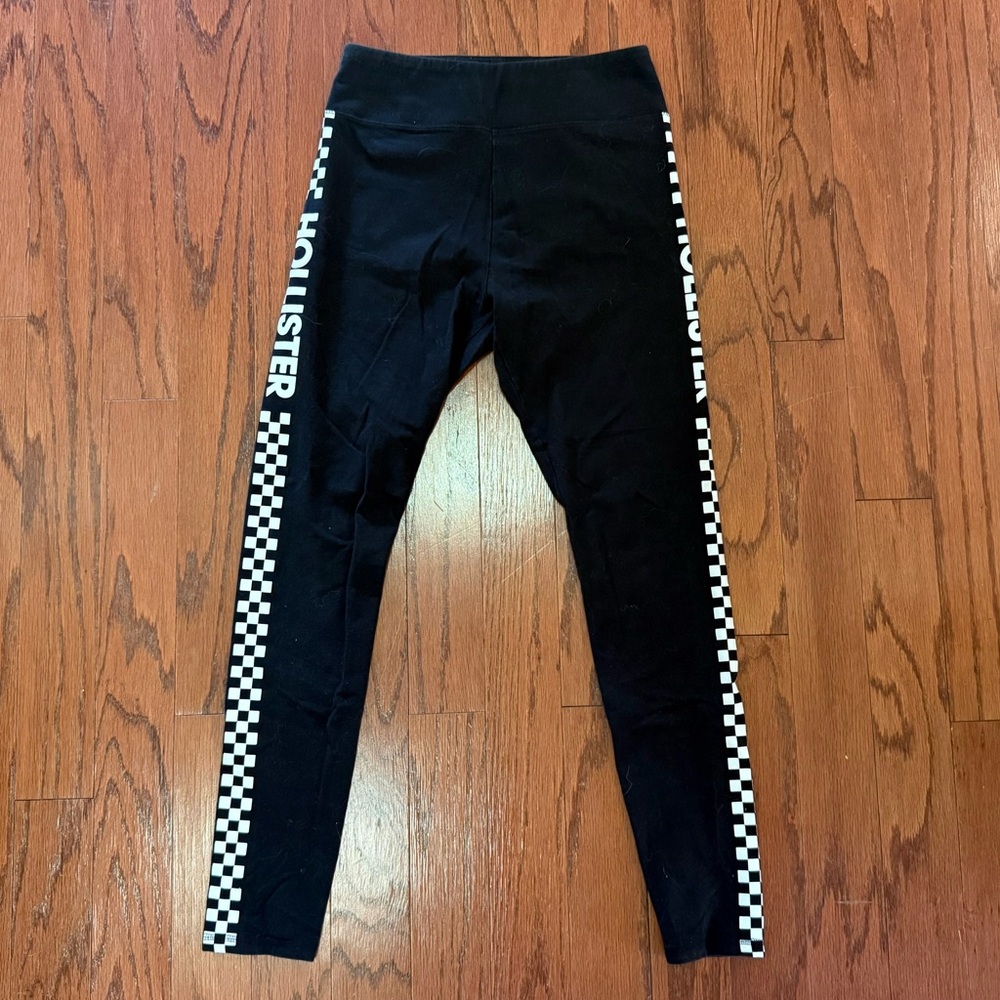 Hollister Black Checkered Leggings